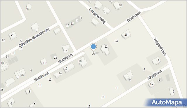 Bartąg, Chabrowa, 20, mapa Bartąg