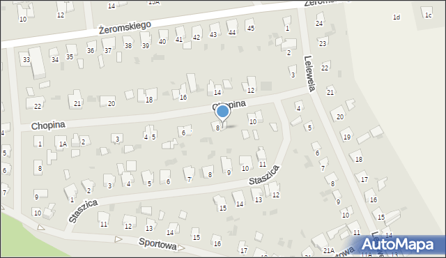 Bartoszyce, Chopina Fryderyka, 9, mapa Bartoszyce