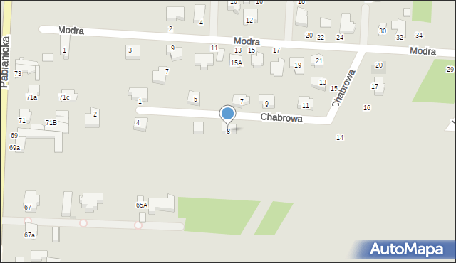 Bełchatów, Chabrowa, 8, mapa Bełchatów