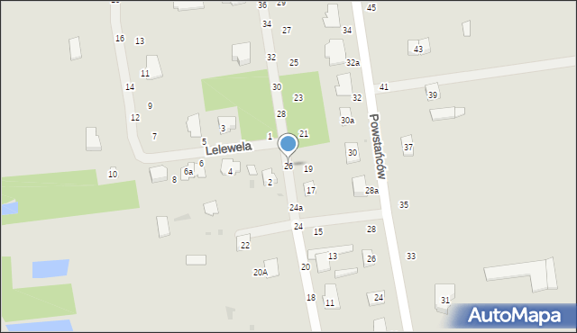 Biała Podlaska, Chłopickiego Józefa, gen., 26, mapa Białej Podlaskiej