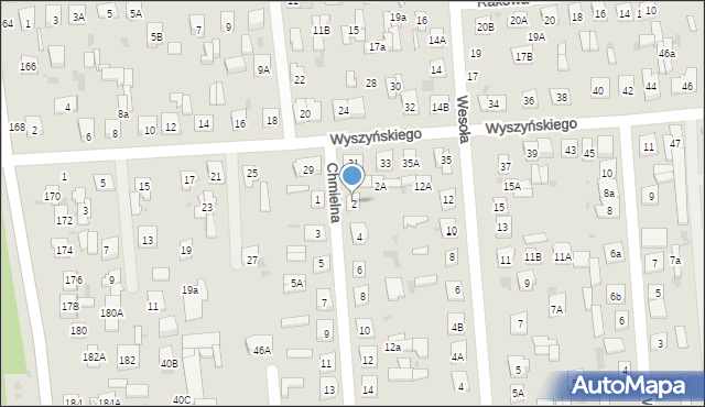 Biała Podlaska, Chmielna, 2, mapa Białej Podlaskiej