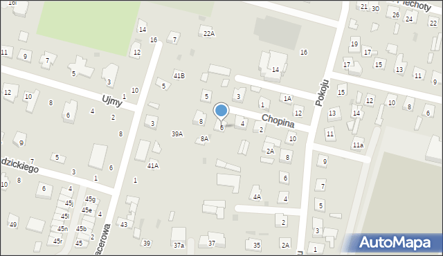 Biała Podlaska, Chopina Fryderyka, 6, mapa Białej Podlaskiej