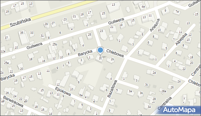 Białe Błota, Chlebowa, 2c, mapa Białe Błota