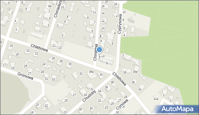 Białe Błota, Chmielna, 2, mapa Białe Błota