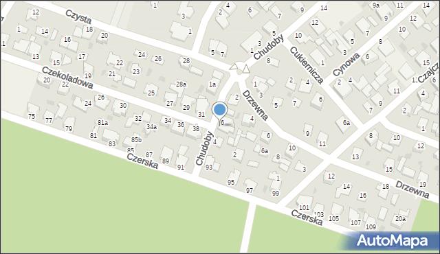 Białe Błota, Chudoby, 6a, mapa Białe Błota