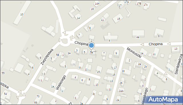 Białogard, Chopina Fryderyka, 5a, mapa Białogard