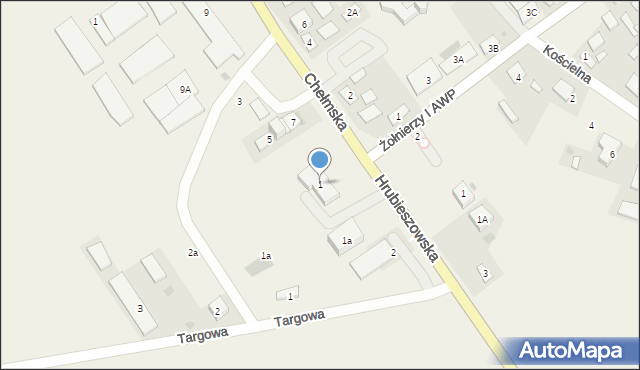 Białopole, Chełmska, 1, mapa Białopole