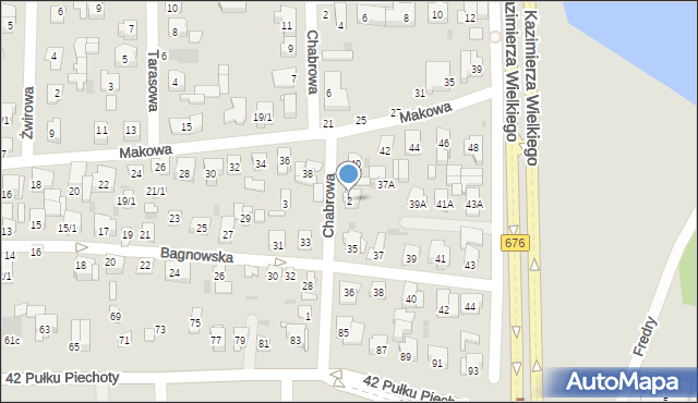Białystok, Chabrowa, 2, mapa Białegostoku