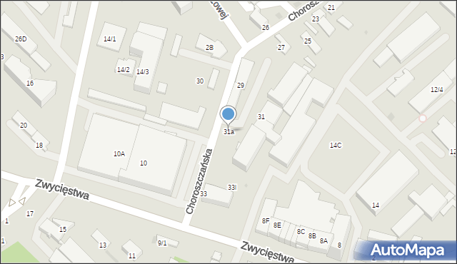 Białystok, Choroszczańska, 31a, mapa Białegostoku
