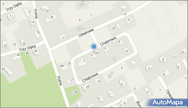 Bielkowo, Chabrowa, 4A, mapa Bielkowo