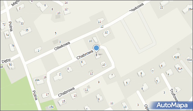 Bielkowo, Chabrowa, 8, mapa Bielkowo