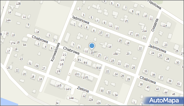 Bielsk, Chabrowa, 13, mapa Bielsk