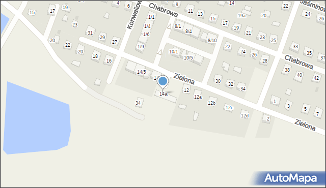 Bielsk, Chabrowa, 14a, mapa Bielsk
