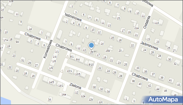 Bielsk, Chabrowa, 15, mapa Bielsk