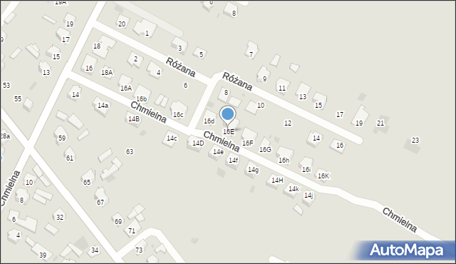 Bielsk Podlaski, Chmielna, 16E, mapa Bielsk Podlaski