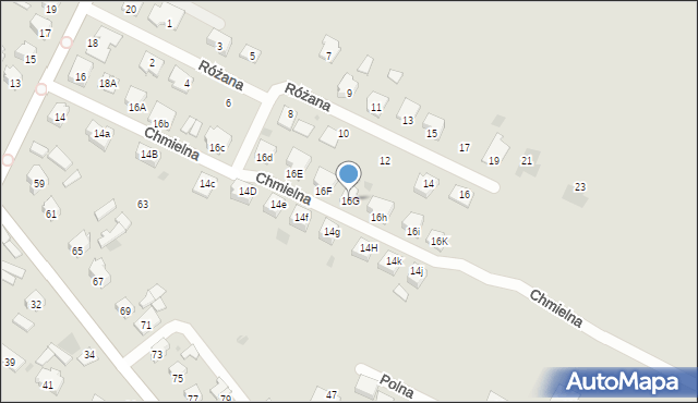 Bielsk Podlaski, Chmielna, 16G, mapa Bielsk Podlaski