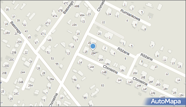 Bielsk Podlaski, Chmielna, 18A, mapa Bielsk Podlaski
