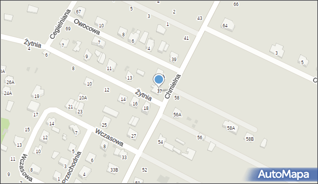 Bielsk Podlaski, Chmielna, 37, mapa Bielsk Podlaski