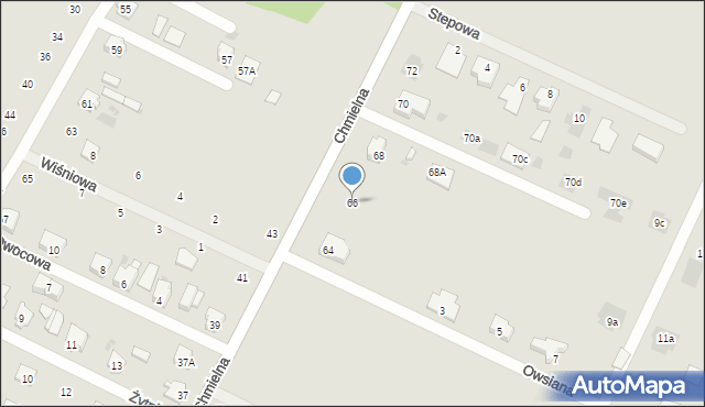 Bielsk Podlaski, Chmielna, 66, mapa Bielsk Podlaski