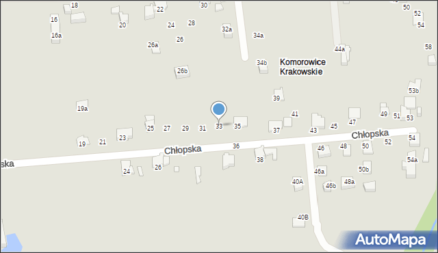 Bielsko-Biała, Chłopska, 33, mapa Bielsko-Białej