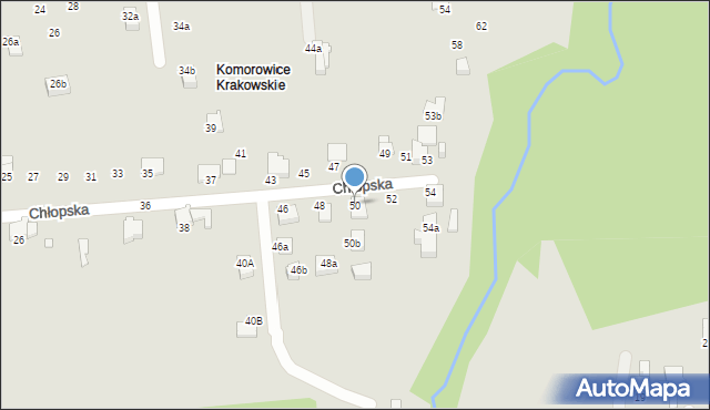 Bielsko-Biała, Chłopska, 50, mapa Bielsko-Białej