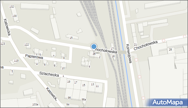 Bielsko-Biała, Chochołowska, 16, mapa Bielsko-Białej