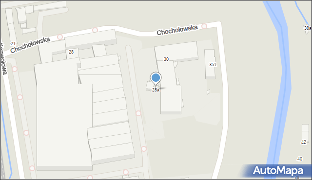Bielsko-Biała, Chochołowska, 28a, mapa Bielsko-Białej