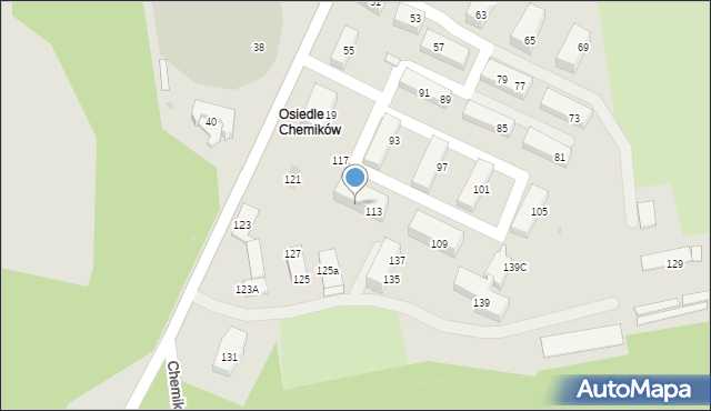 Bieruń, Chemików, 115, mapa Bieruń