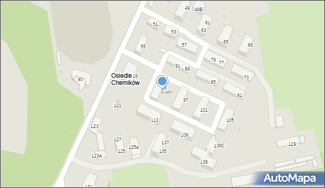 Bieruń, Chemików, 95, mapa Bieruń
