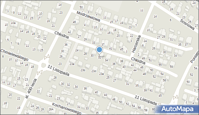 Biłgoraj, Chłodna, 32, mapa Biłgoraj
