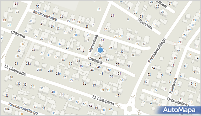 Biłgoraj, Chłodna, 49, mapa Biłgoraj