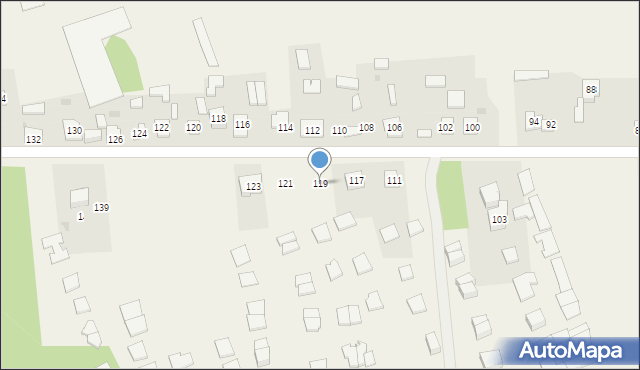 Biskupice, Chorońska, 119, mapa Biskupice