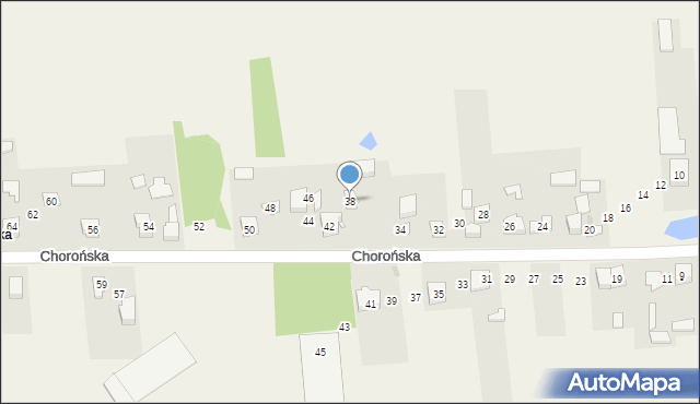 Biskupice, Chorońska, 40, mapa Biskupice