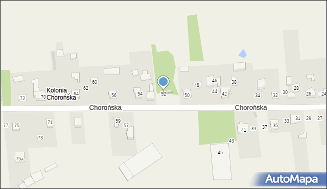 Biskupice, Chorońska, 52, mapa Biskupice