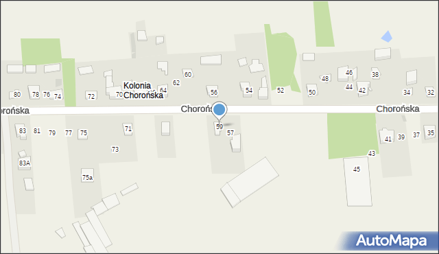 Biskupice, Chorońska, 59, mapa Biskupice