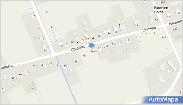Bładnice Dolne, Chmiela Jana, 19, mapa Bładnice Dolne