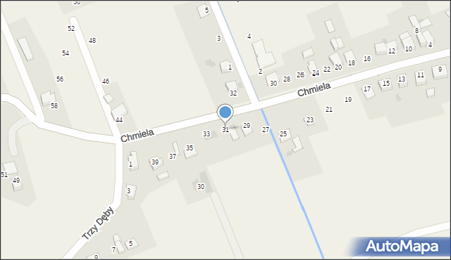 Bładnice Dolne, Chmiela Jana, 31, mapa Bładnice Dolne
