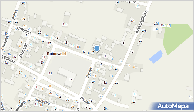 Bobrowniki, Chłodna, 6, mapa Bobrowniki