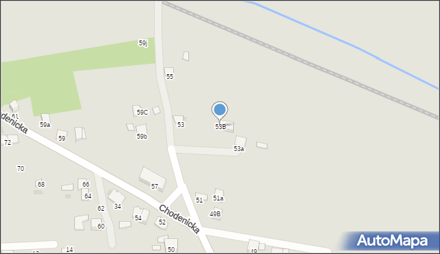 Bochnia, Chodenicka, 53B, mapa Bochni