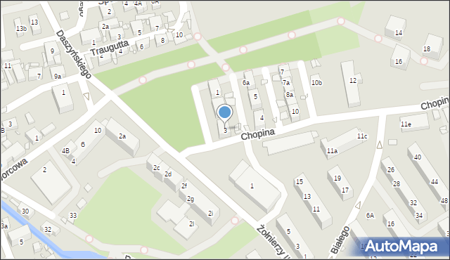 Bogatynia, Chopina Fryderyka, 3, mapa Bogatynia