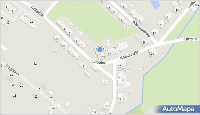 Boguszów-Gorce, Chopina Fryderyka, 1, mapa Boguszów-Gorce
