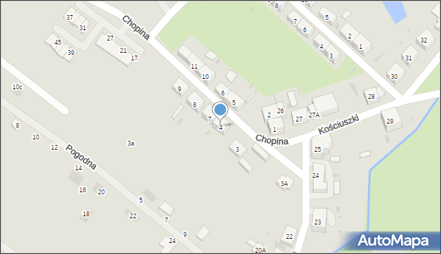 Boguszów-Gorce, Chopina Fryderyka, 4, mapa Boguszów-Gorce