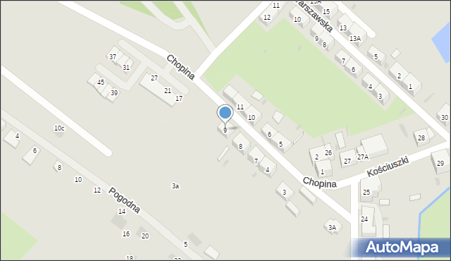 Boguszów-Gorce, Chopina Fryderyka, 9, mapa Boguszów-Gorce