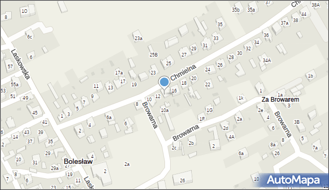 Bolesław, Chmielna, 14, mapa Bolesław