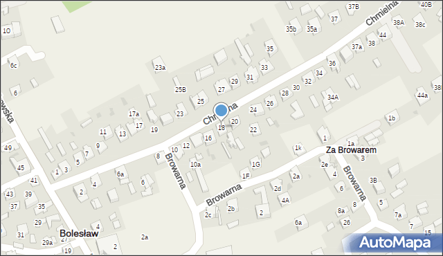 Bolesław, Chmielna, 18, mapa Bolesław