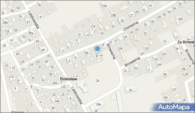 Bolesław, Chmielna, 6b, mapa Bolesław