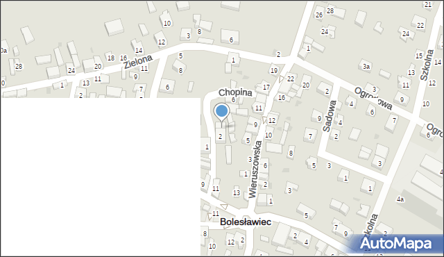 Bolesławiec, Chopina Fryderyka, 4, mapa Bolesławca
