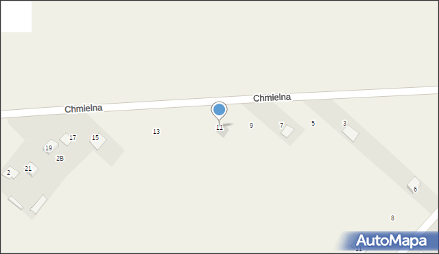 Borki, Chmielna, 11, mapa Borki