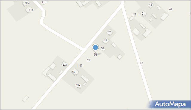 Borki, Chmielna, 53, mapa Borki