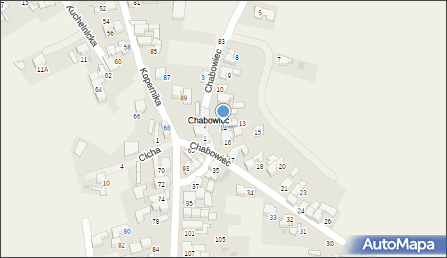 Borucin, Chabowiec, 14, mapa Borucin